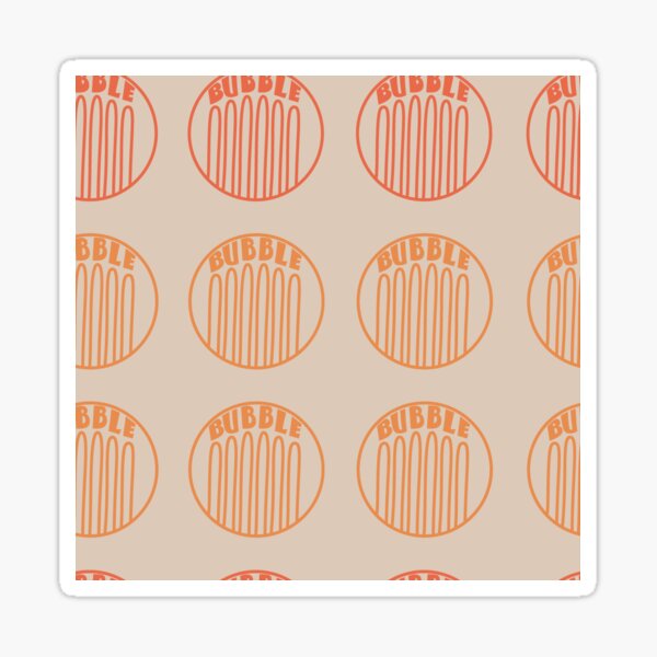 Orange, bubbles, circles, Sticker