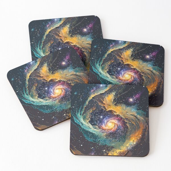 Item preview, Cosmic Collisions: Abstract Galaxy Art designed and sold by bb-15artstudio.