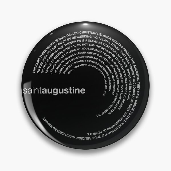 Item preview, Saint Augustine famous quotes poster [silver] designed and sold by CMYKStudio.