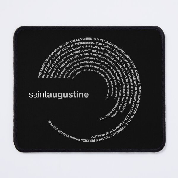 Item preview, Saint Augustine famous quotes poster [silver] designed and sold by CMYKStudio.