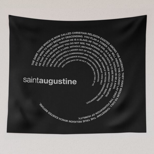 Item preview, Saint Augustine famous quotes poster [silver] designed and sold by CMYKStudio.