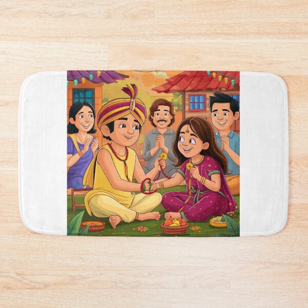 Item preview, "Raksha Bandhan Celebration: Heartwarming Brother-Sister Bonding" designed and sold by DesignEpic22.