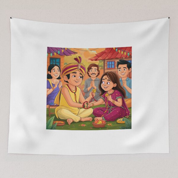 Item preview, "Raksha Bandhan Celebration: Heartwarming Brother-Sister Bonding" designed and sold by DesignEpic22.