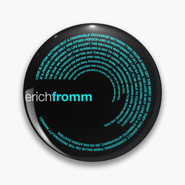 Item preview, Erich Fromm famous quotes poster [aqua] designed and sold by CMYKStudio.