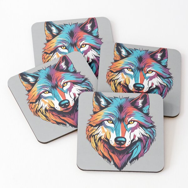Item preview, Vibrant Spirit: Colorful Wolf Design designed and sold by TRYKID.