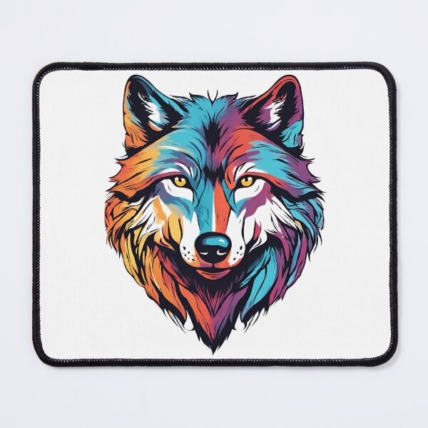 Item preview, Vibrant Spirit: Colorful Wolf Design designed and sold by TRYKID.