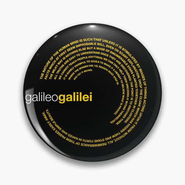 Item preview, Galileo Galilei famous quotes poster [gold] designed and sold by CMYKStudio.