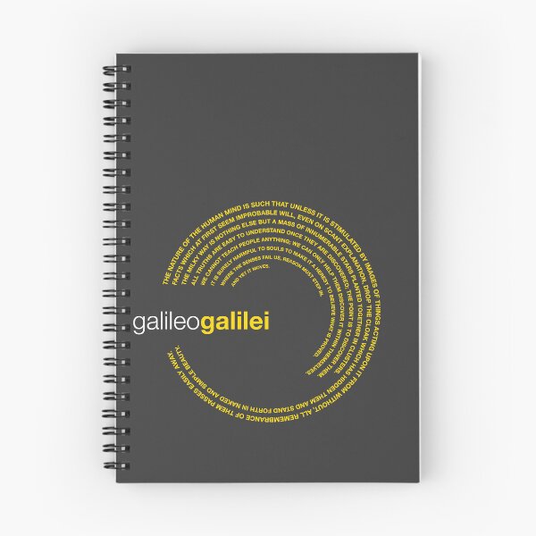 Item preview, Galileo Galilei famous quotes poster [gold] designed and sold by CMYKStudio.