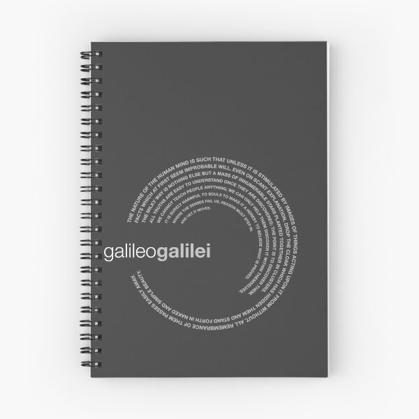 Item preview, Galileo Galilei famous quotes poster [silver] designed and sold by CMYKStudio.