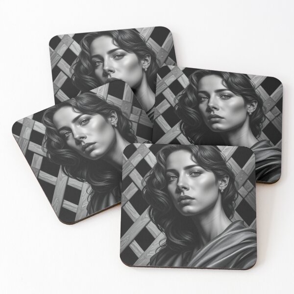 Item preview, Elegance in Monochrome: Classic Portrait in Black and White designed and sold by Not Hugo.
