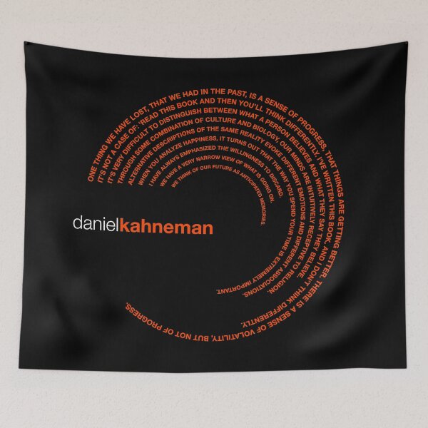 Item preview, Daniel Kahneman famous quotes poster [orangered] designed and sold by CMYKStudio.