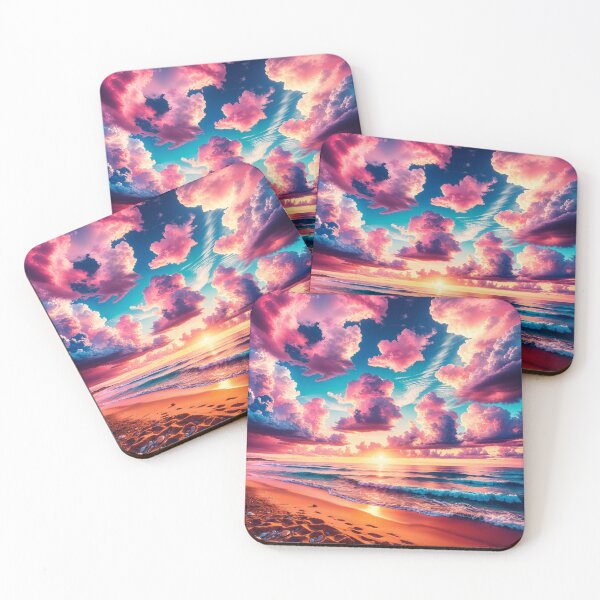 Item preview, "Beachside Bliss: Cotton Candy Sunset" designed and sold by MindVibe.