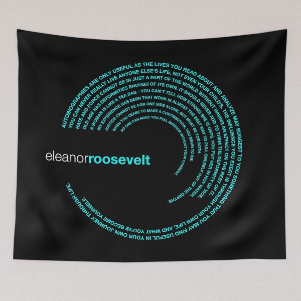 Item preview, Eleanor Roosevelt famous quotes poster [aqua] designed and sold by CMYKStudio.
