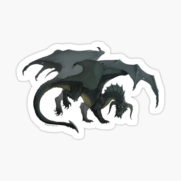 Aperçu de l'œuvre dnd dragon noir créée et vendue par chaoticcaprisun.