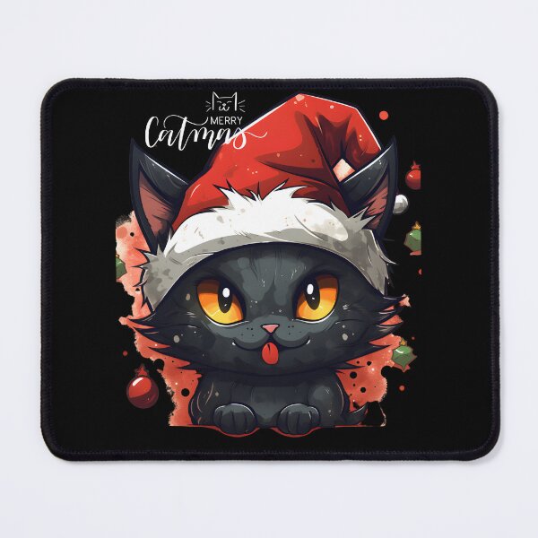 Item preview, Meowy Catmas Funny Christmas with Santa cat  designed and sold by GroovyFusion.