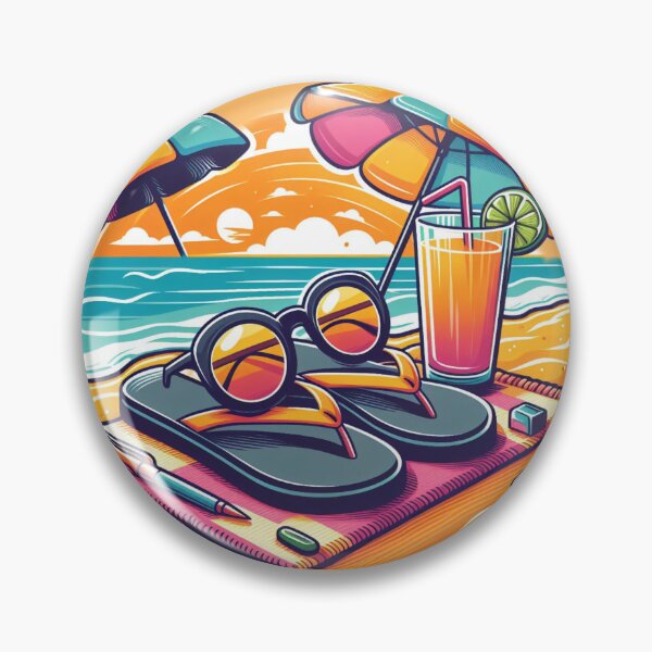 Item preview, Summer beach a slipper and sunglasses  designed and sold by Memosonata.