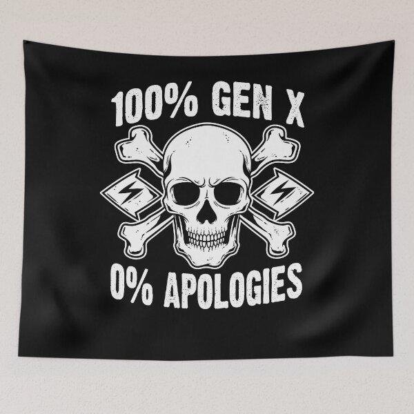 Item preview, Funny 100% 0% Apologies Gen X Generation X designed and sold by Crush Retro®.