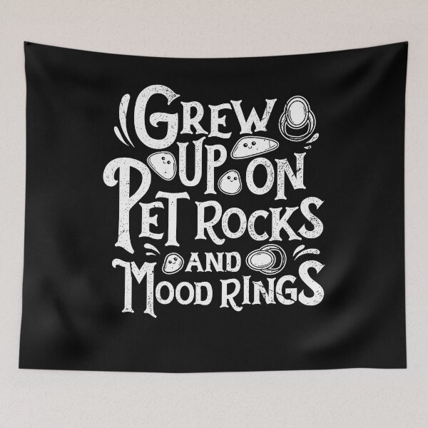 Item preview, Funny Gen X Generation X Pet Rocks & Mood Rings designed and sold by Crush Retro®.
