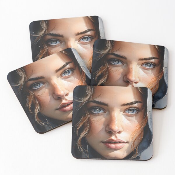 Item preview, Vibrant Watercolor Portrait: Sharp Focus and Studio Captured designed and sold by Not Hugo.