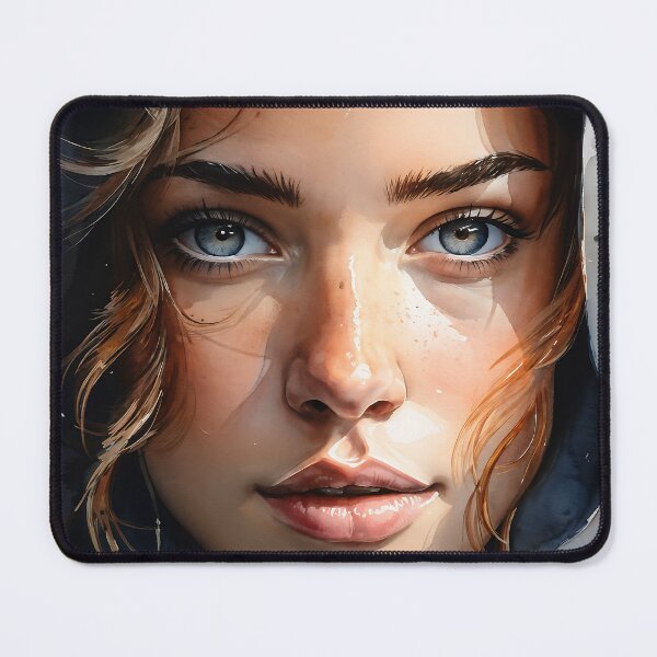 Item preview, Vibrant Watercolor Portrait: Sharp Focus and Studio Captured designed and sold by Not Hugo.
