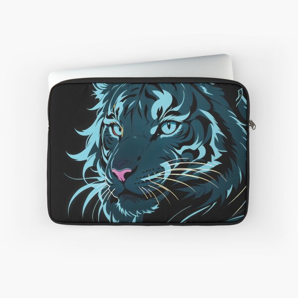 Item preview, Tiger Neon Cyan Outline designed and sold by Vishnu Rajbhar.
