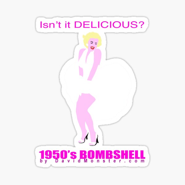 "Isn't it Delicious?" Blonde Bombshell Silhouette Sticker