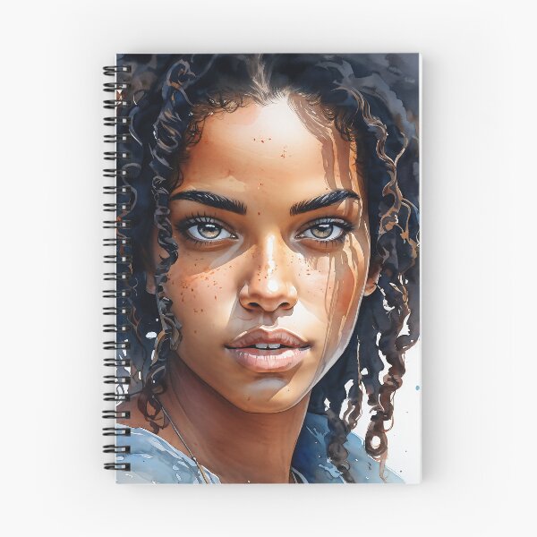 Item preview, Brazilian Beauty: Watercolor Portrait with Intricate Details designed and sold by Not Hugo.