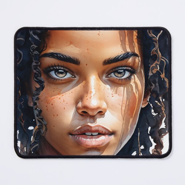 Item preview, Brazilian Beauty: Watercolor Portrait with Intricate Details designed and sold by Not Hugo.