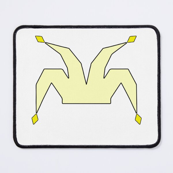Item preview, Yellow Poligonal Jester hat with golden bells and black outline designed and sold by shennix.