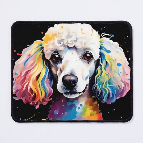 Item preview, Vibrant Rainbow Poodle Portrait Design For Dog Lovers designed and sold by kakarikihill.