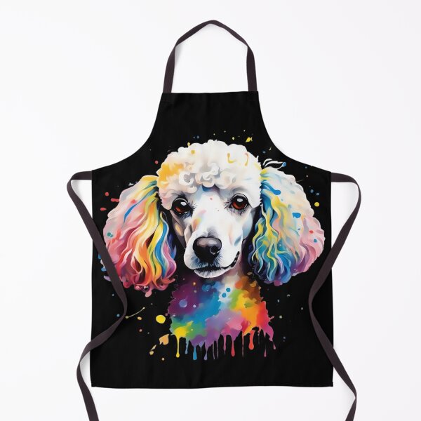 Item preview, Vibrant Rainbow Poodle Portrait Design For Dog Lovers designed and sold by kakarikihill.