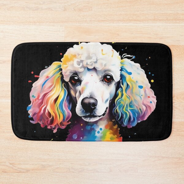 Item preview, Vibrant Rainbow Poodle Portrait Design For Dog Lovers designed and sold by kakarikihill.