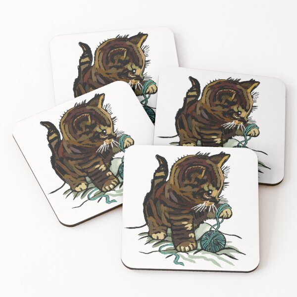 Item preview, Cat playing designed and sold by catcurio.