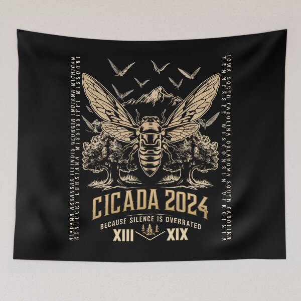 Item preview, VINTAGE RETRO CICADA BECAUSE SILENCE IS OVERRATED 2024 2  designed and sold by justyna-s28.