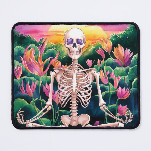 Item preview, lotus meditating skeleton designed and sold by ururuty.
