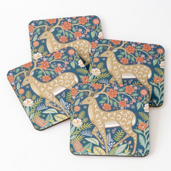 Item preview, Enchanting Deer Artwork in the Style of William Morris designed and sold by Tamas Das.