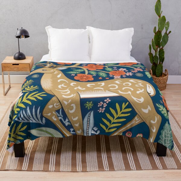 Item preview, Enchanting Deer Artwork in the Style of William Morris designed and sold by Tamas Das.