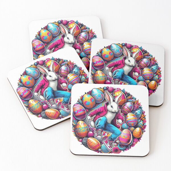 Item preview, rabbit with easter eggs Easter Funny animals  designed and sold by Expressions-Sel.