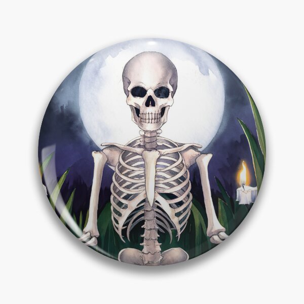 Item preview, night meditating skeleton designed and sold by ururuty.