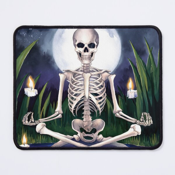 Item preview, night meditating skeleton designed and sold by ururuty.