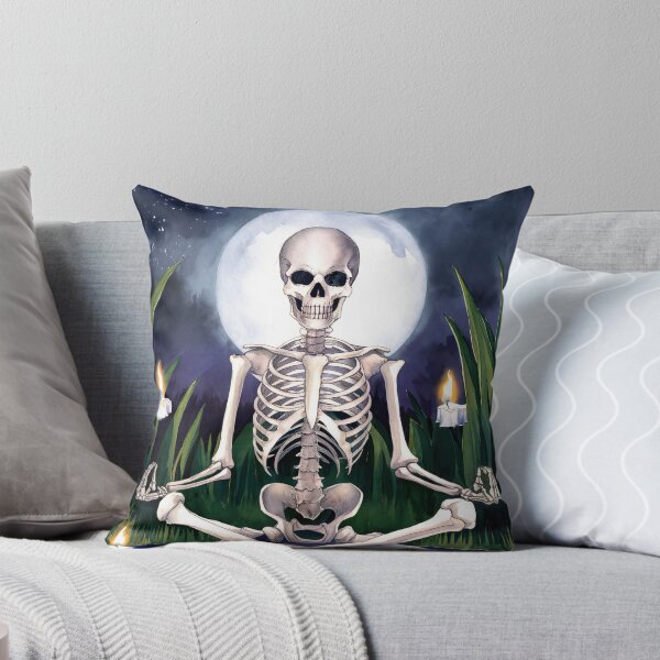 Item preview, night meditating skeleton designed and sold by ururuty.