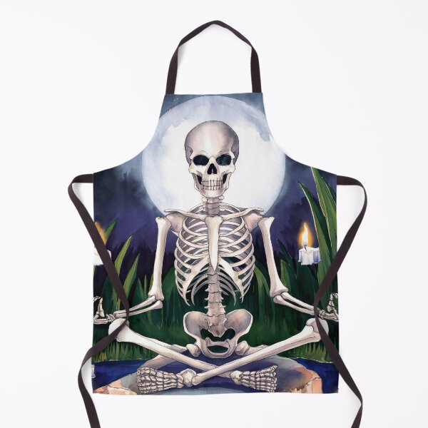 Item preview, night meditating skeleton designed and sold by ururuty.