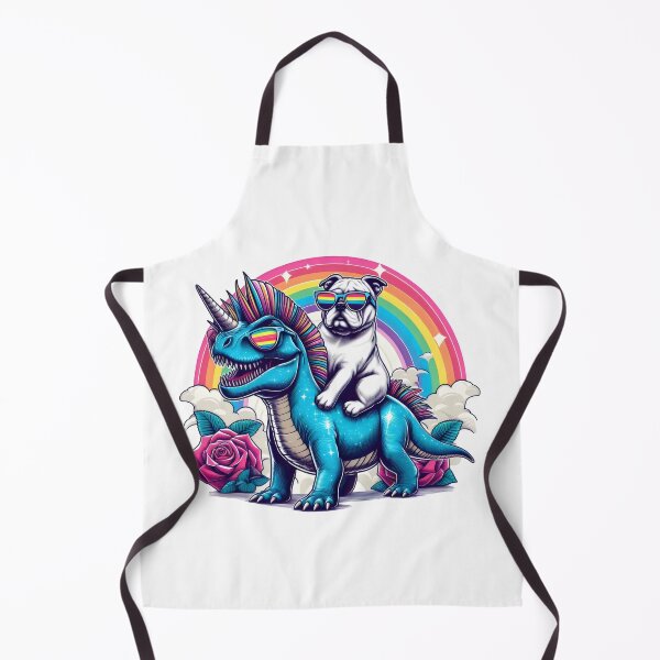 Item preview, Unicorn Bulldog riding trex  designed and sold by Animalpetslover.
