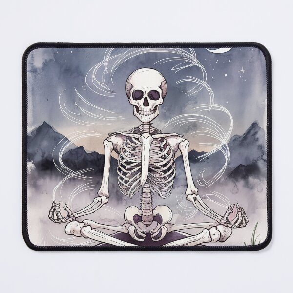 Item preview, night meditating skeleton designed and sold by ururuty.