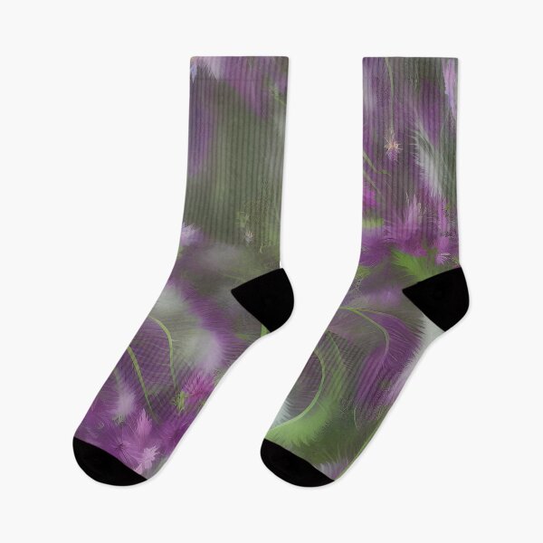 Item preview, Swirling Fantasy: Purple and Green Floral Fractal designed and sold by MrKATORSKI.