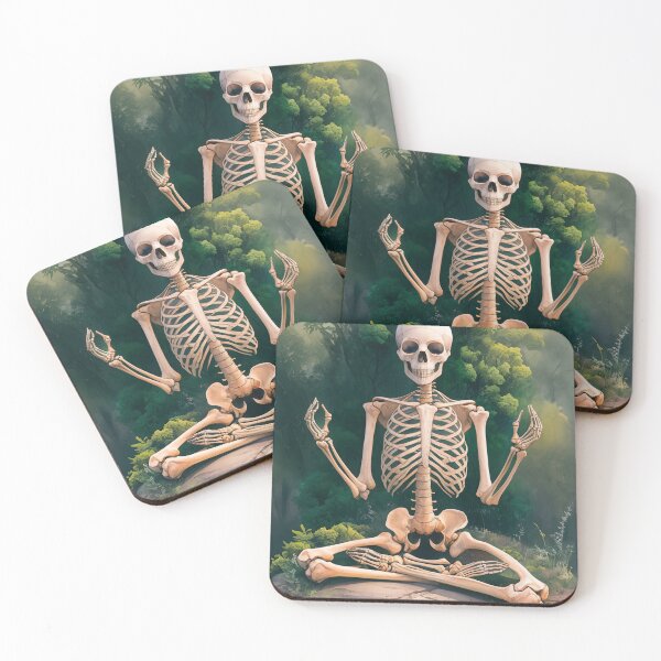 Item preview, nature meditating skeleton designed and sold by ururuty.