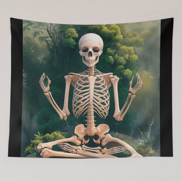 Item preview, nature meditating skeleton designed and sold by ururuty.