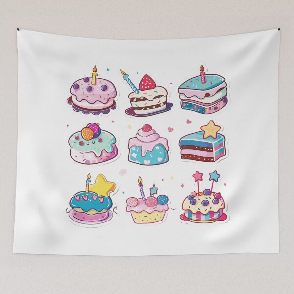 Item preview, Cakes Stickers designed and sold by NicolasGlowArt.