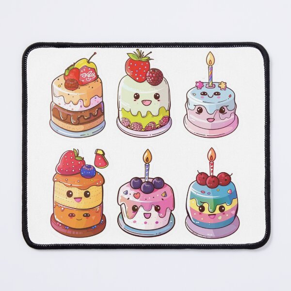 Item preview, Cute Kawaii Cakes Stickers designed and sold by NicolasGlowArt.