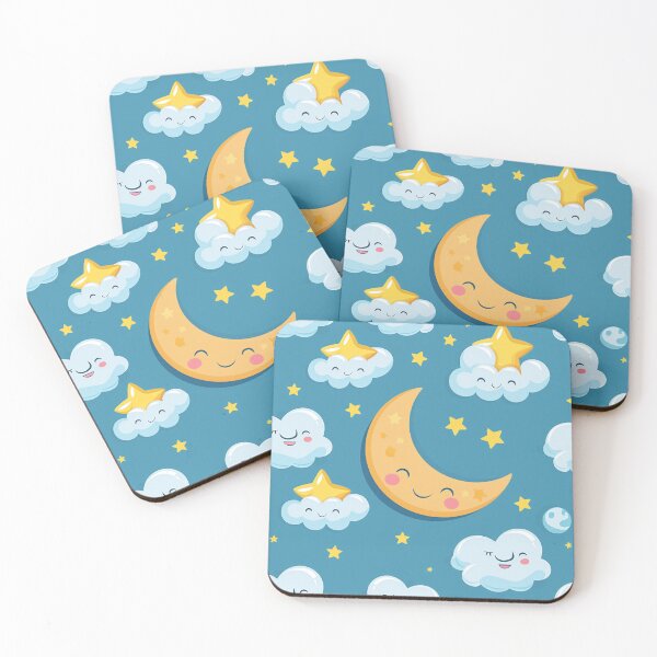 Item preview, Cute Moon And Clouds designed and sold by NicolasGlowArt.